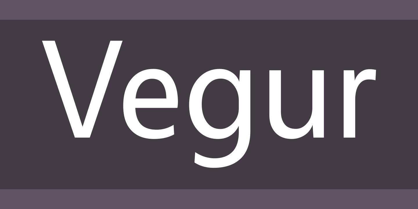 Vegur Regular Font preview